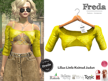 "Freda" Lilian Little Knitted Jacket Yellow, Open Off-Shoulder Jumper, Maitreya, Belleza, Rebirth, Eden, Slink, Tonic