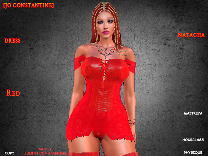 [JC CONSTANTINE] Natacha Dress Red