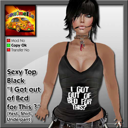 Coxi - Tank Top Black Out of Bed for this