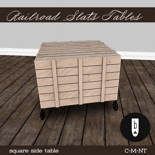 ~Ballade~ Railroad Slats Side Table 