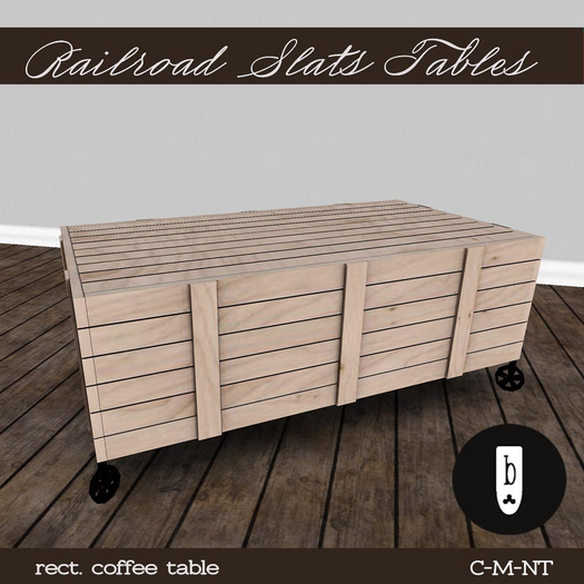 ~Ballade~ Railroad Slats Coffee Table 