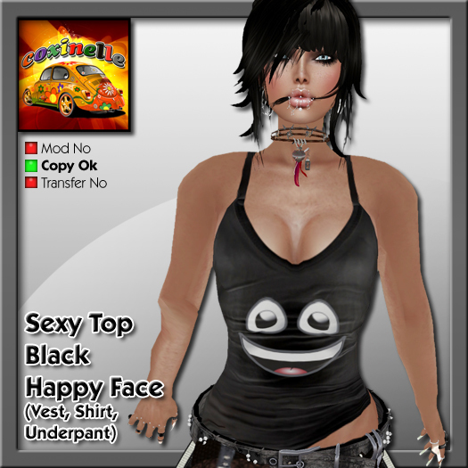 Coxi - Tank Top Black Happy