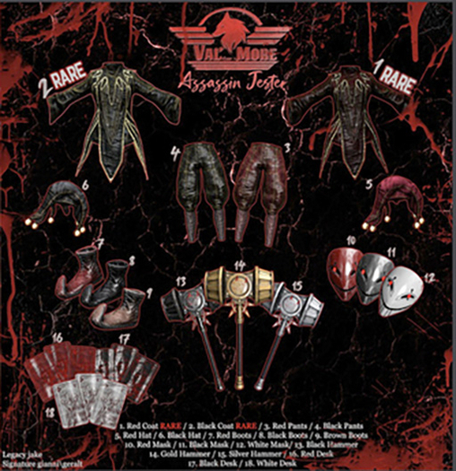 16. [Val'more] Assassin Jester - Deck (Red)