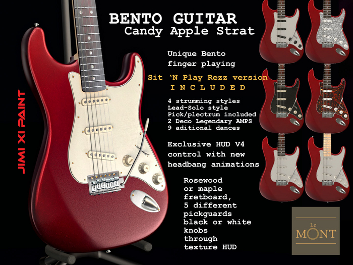 Bento Guitar Candy Apple Strat