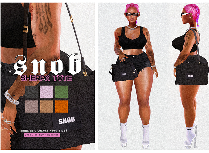 SNOB \\  Sherpa Tote (Lilac) 