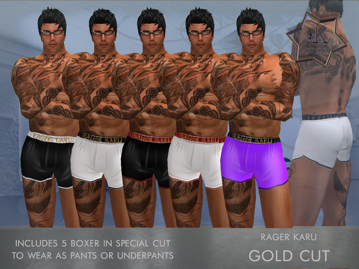 # Rager Karu - Gold Cut # 5 Boxer pack