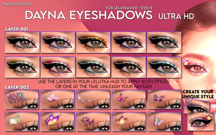 RAVENCREATION DAYNA EYESHADOWS ULTRAHD-LeL Evo/EvoX