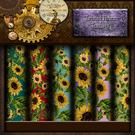 ~TTT~ "Sunflower Rapture" Seamless Fabric Texture Set 1