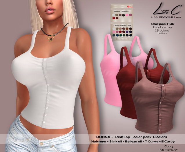 .:LC:. Donna Tank Top with HUD [add] #Colorpack 1