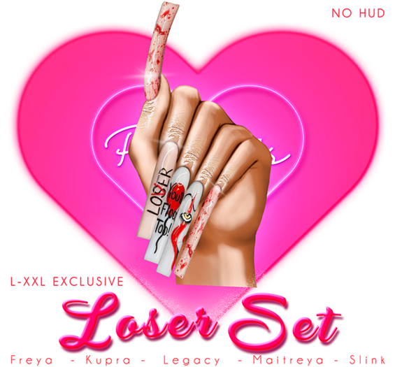 !! Pinky's Nails !! Loser Set ' L-XXL Square