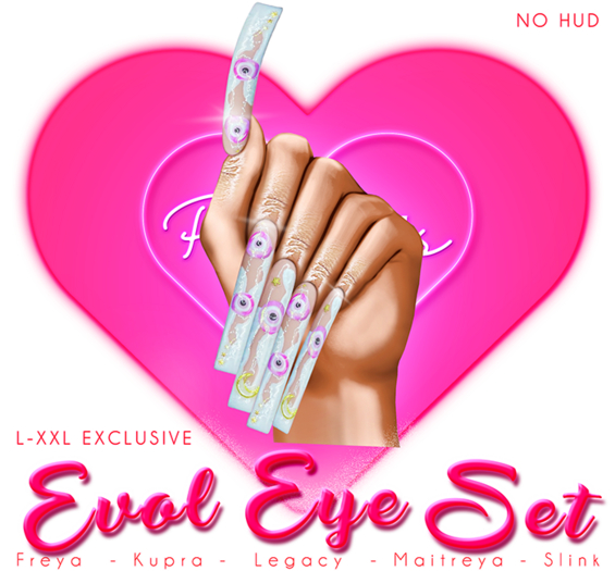 !! Pinky's Nails !! Evol Eye Set ' L-XXL Square