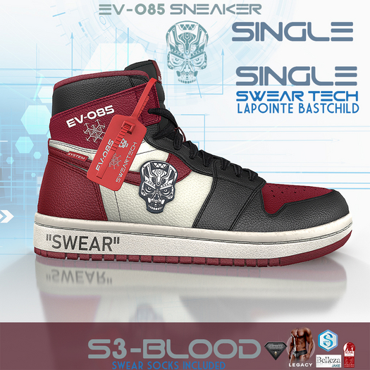 High Top Sneakers EV-085 S3 Oxblood