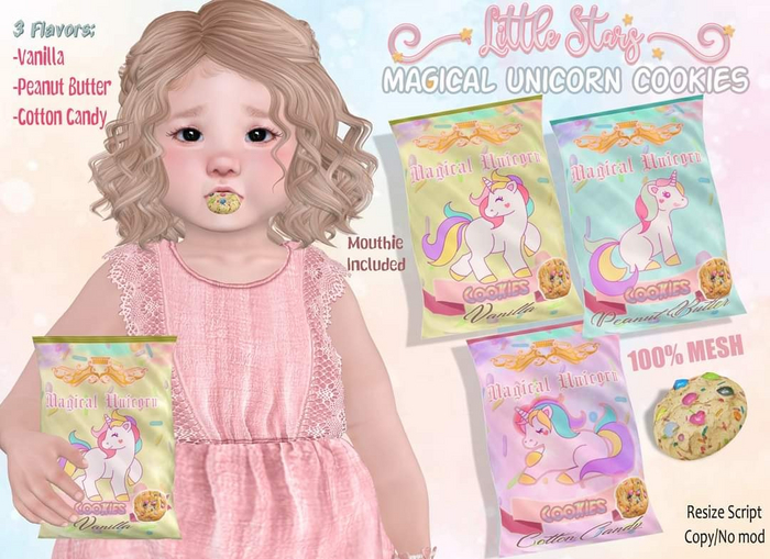 * {.:Little Stars.:} *  Magical Unicorn Cookies - Cotton Candy