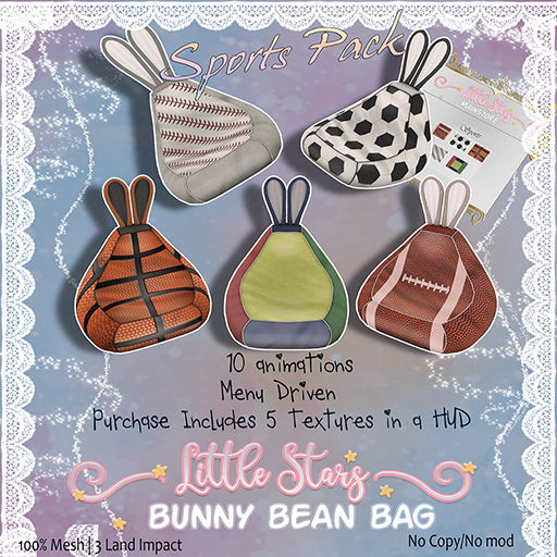 * {.:Little Stars.:} * Bunny Bean Bag - Sports Pack 