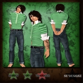 [SE*Designz] Duo-Shirt Green Stripes