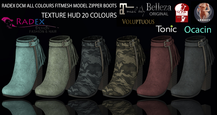 RADEX Dcm All Colours DEMO FItmesh Model With Zipper Boots