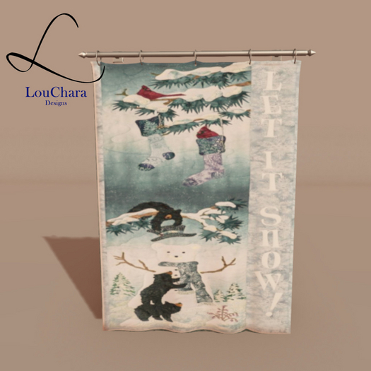 LouChara Let It Snow Hanging Tapestry 