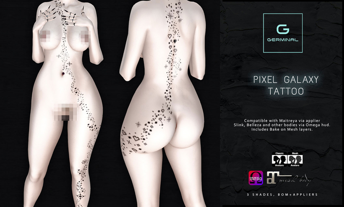 GERMINAL - PIXEL GALAXY TATTOO