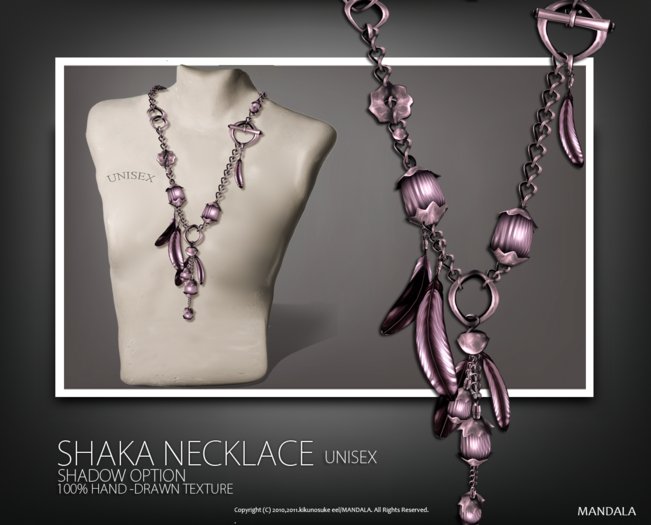UNISEX[MANDALA]SHAKA  necklace (purple)