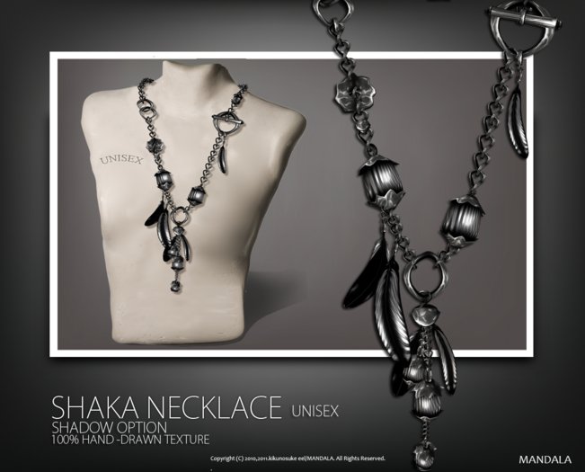 UNISEX[MANDALA]SHAKA  necklace (black)