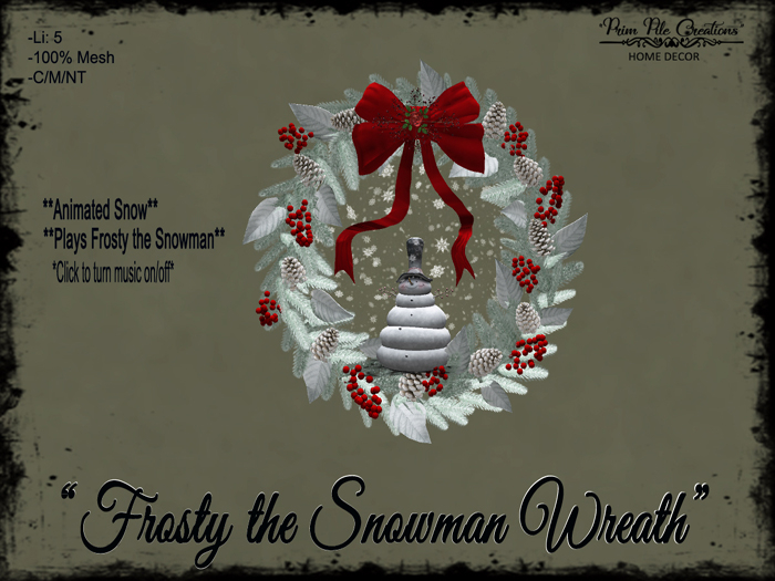 ~PPC~ Frosty the Snowman Wreath  