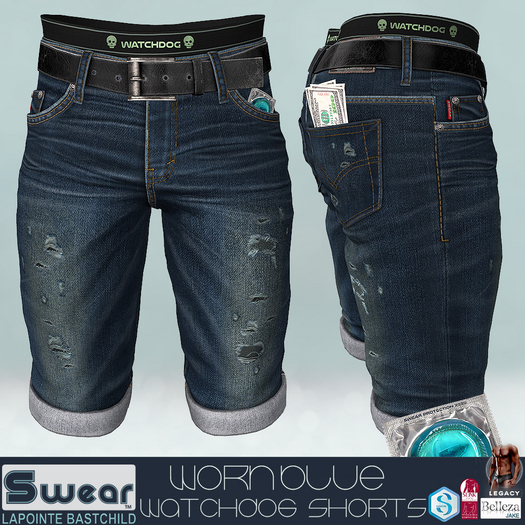 Denim Shorts - Watchdog Denim Shorts - WORN BLUE