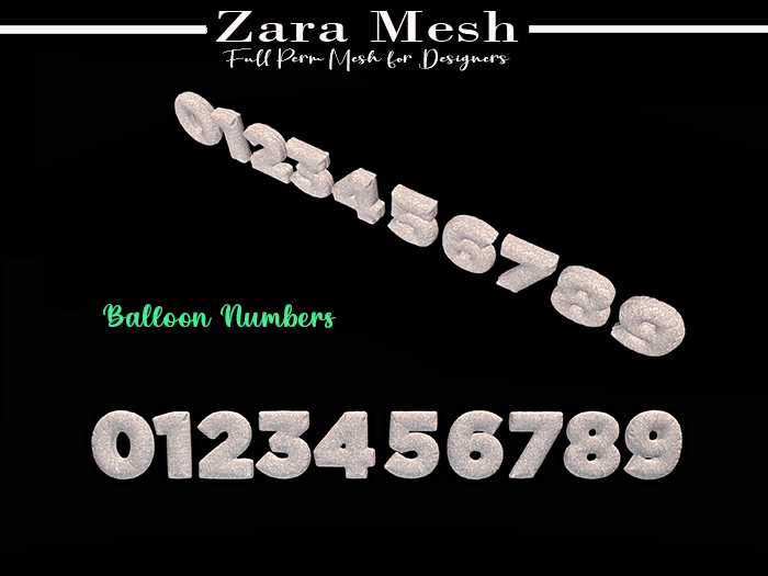 ZM - Balloon Numbers - FULL PERM MESH