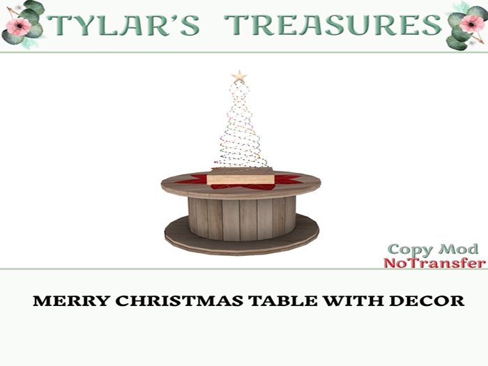 .:TT:.  MERRY CHRISTMAS TABLE WITH DECOR BOX