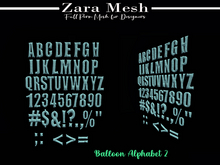 ZM - Balloon Alphabet 2 - FULL PERM MESH