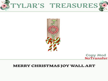 .:TT:.  MERRY CHRISTMAS JOY WALL ART box