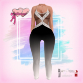 .Princess Stuff. [Thight Jumper] Black-White Ombre_add