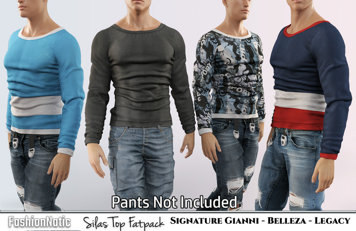 Silas Male Top Fatpack - Signature Gianni, Belleza Jake , Legacy - FashionNatic 