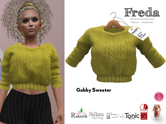 "Freda" Gabby Sweater soft cosy cable knit jumper mustard yellow, fall winter, Belleza, Maitreya, Slink, Rebirth, Legacy