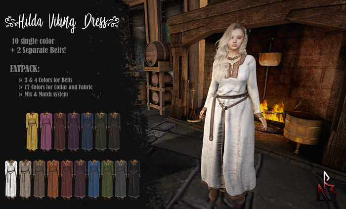 //R3D// Viking Dress Hilda - FATPACK