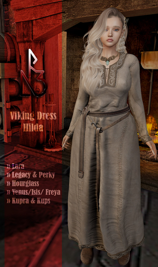 //R3D// Viking Dress Hilda - Beige