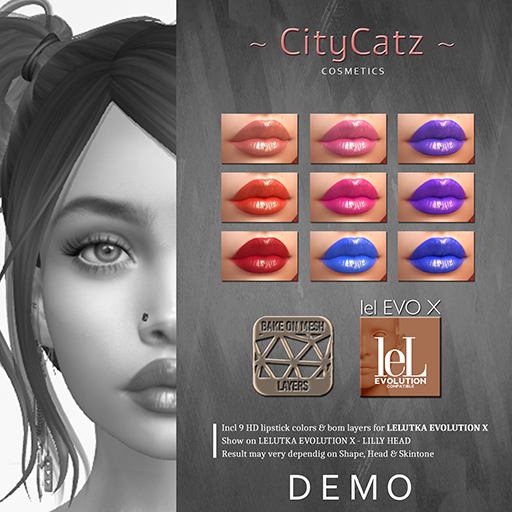 ~ CityCatz ~ LeLUTKA EvoX Lipstick #1 DEMO