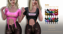 DarkFire Andy Suspender Crop Top-Fatpack
