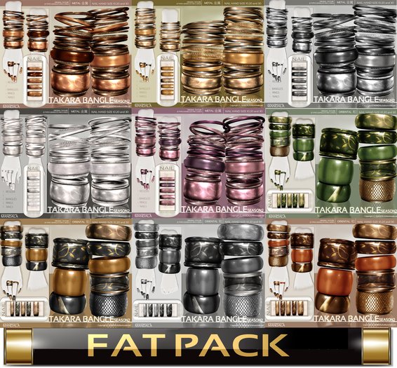 FAT PACK[MANDALA]TAKARA Bangle/NAil&ring/metal/oriental