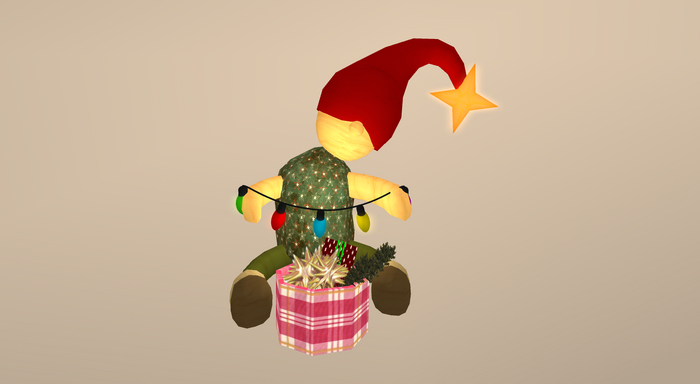 Gnome Playing with Decorations, a Boxed