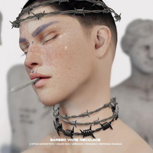 CHAOS. barbed wire necklace