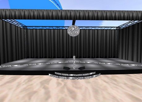 Second Life Marketplace - Silver Disco Mini Stage