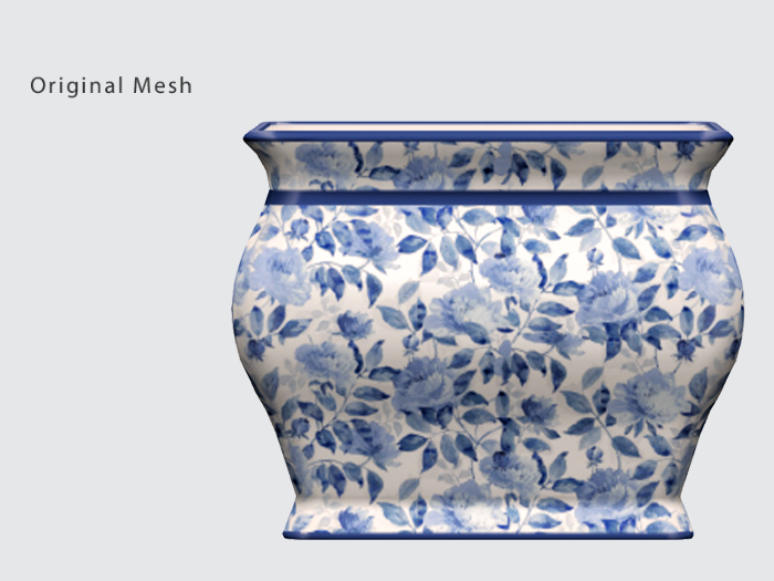 ACORN Ceramic Floral Vase -Blue