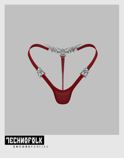 TECHNOFOLK_ENCORE TRIBAL PANTIES_RED.
