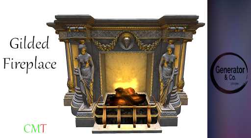Mesh Victorian Gilded Fireplace
