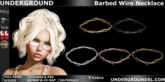 (UG) - Barbed Wire Necklace