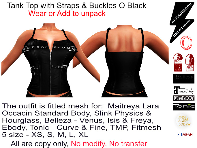 TANK TOP With STRAPS & BUCKLES O-RIG 20211115