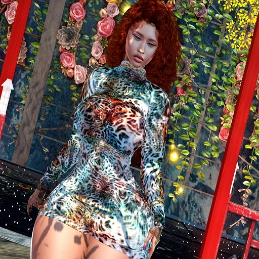 :::S E K U S H I:::Melody Turtle neck Dress Print [Add]