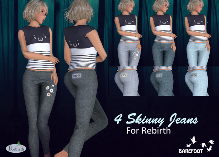4 skinny pants for Rebirth DEMO
