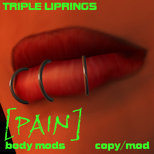 [PAIN] piercing - triple liprings