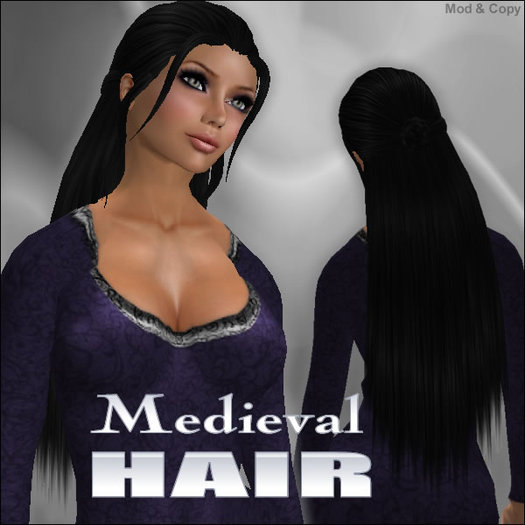 LOOK Medieval Hair Black
